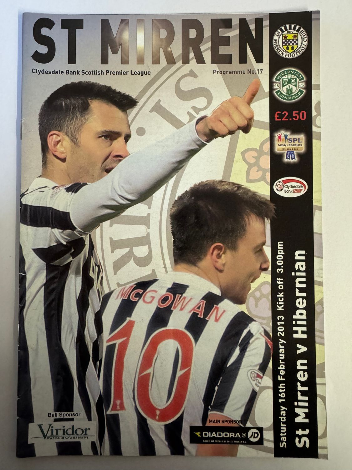 St Mirren v Hibernian - 16/2/13