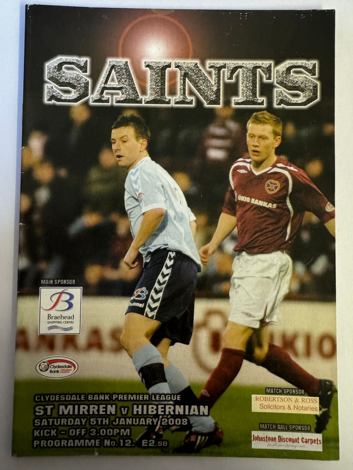 St Mirren v Hibernian - 5/1/08