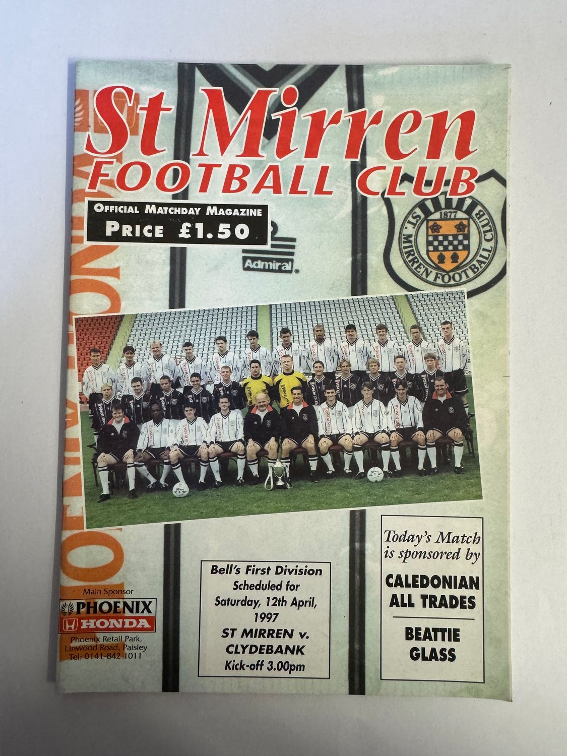 St Mirren v Clydebank - 12/4/97