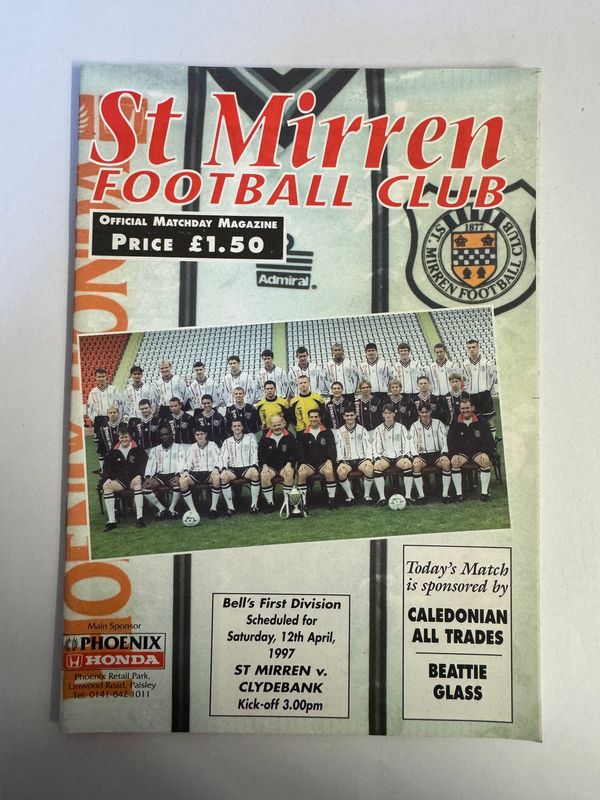 St Mirren v Clydebank - 12/4/97