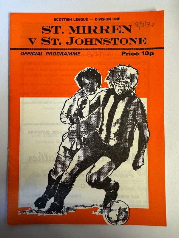 St Mirren v St Johnstone - 8/3/77