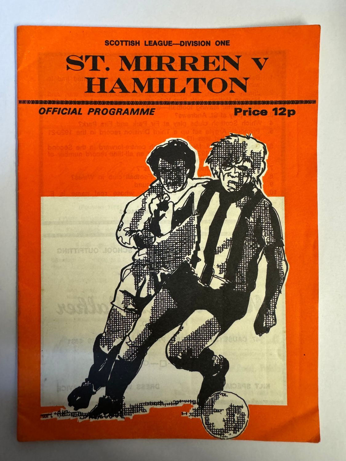 St Mirren v Hamilton - 15/9/76