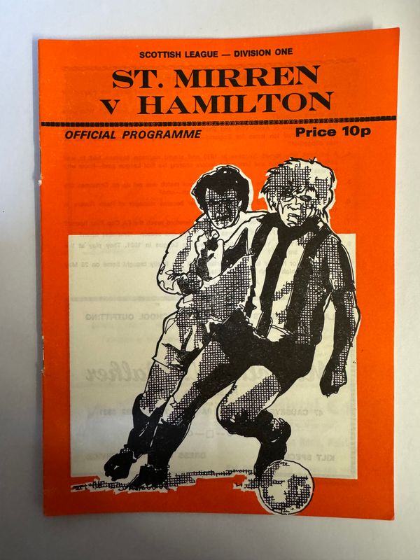 St Mirren v Hamilton - 19/3/77
