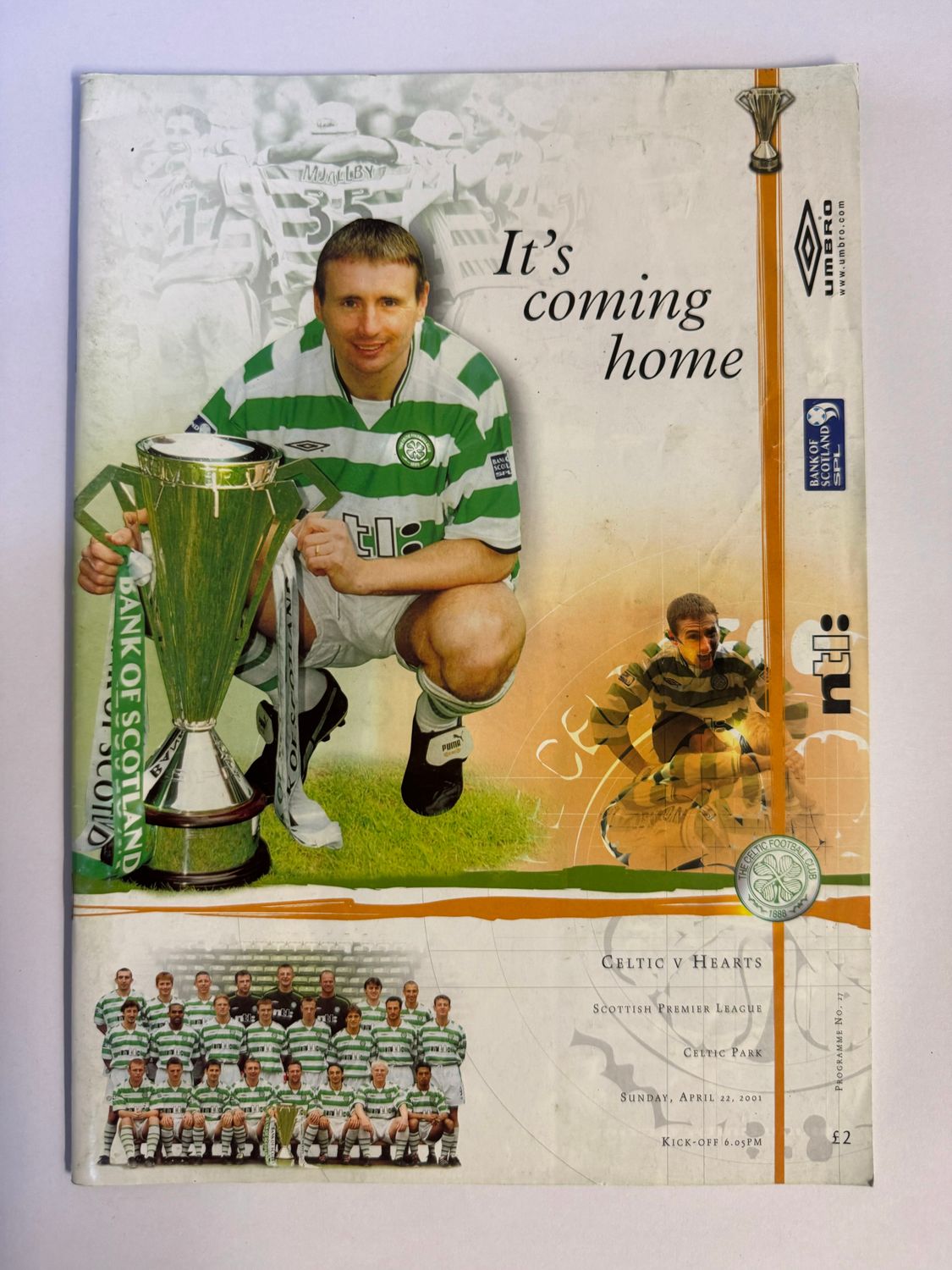 Celtic v Hearts - 22/4/01