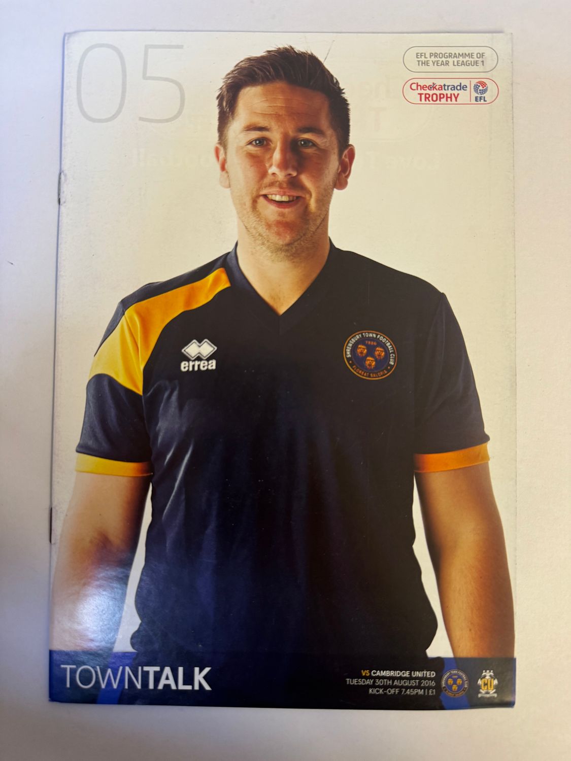 Shrewsbury Town v Cambridge - 30/8/16
