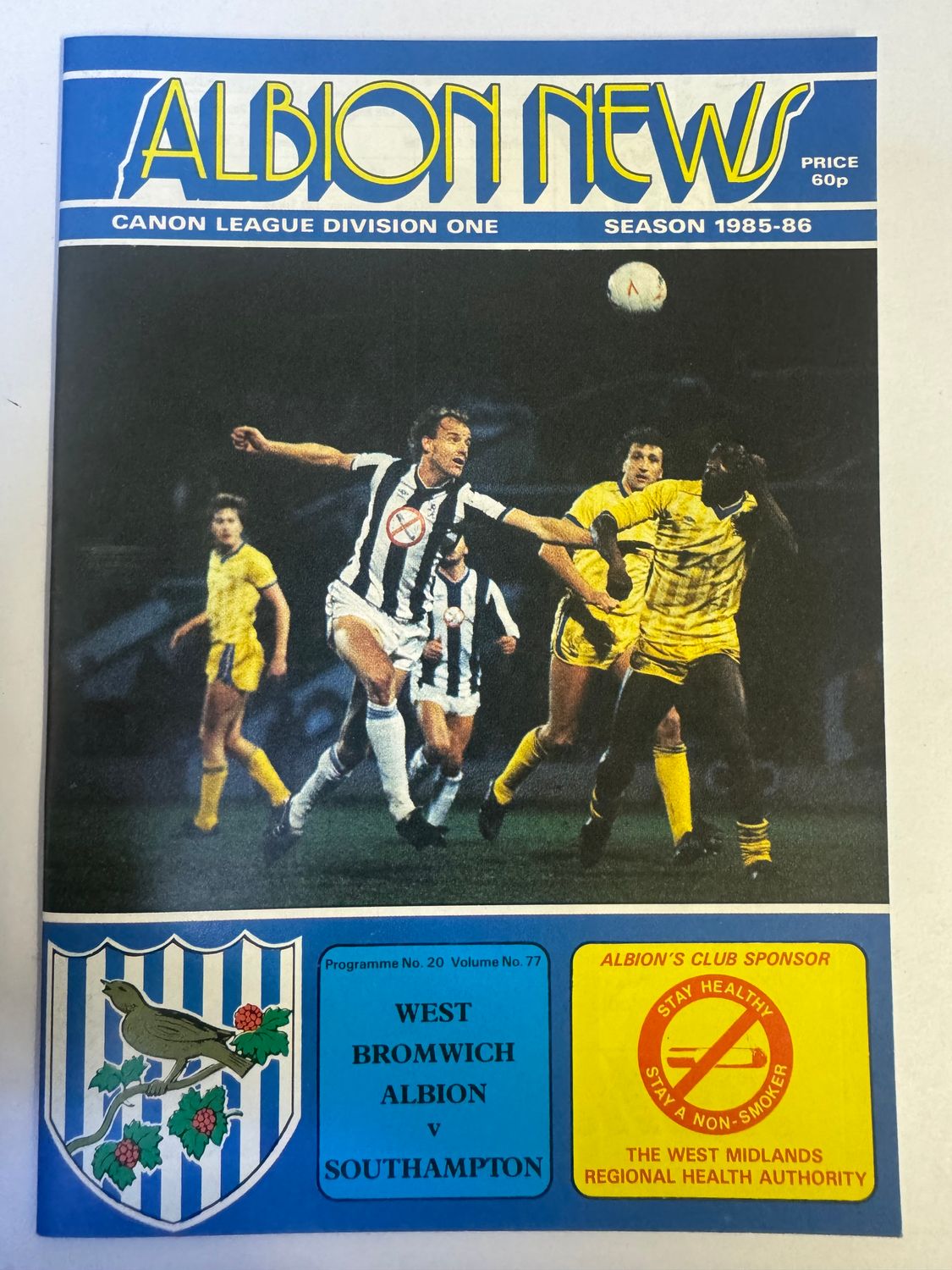 WBA v Southampton  29/3/86