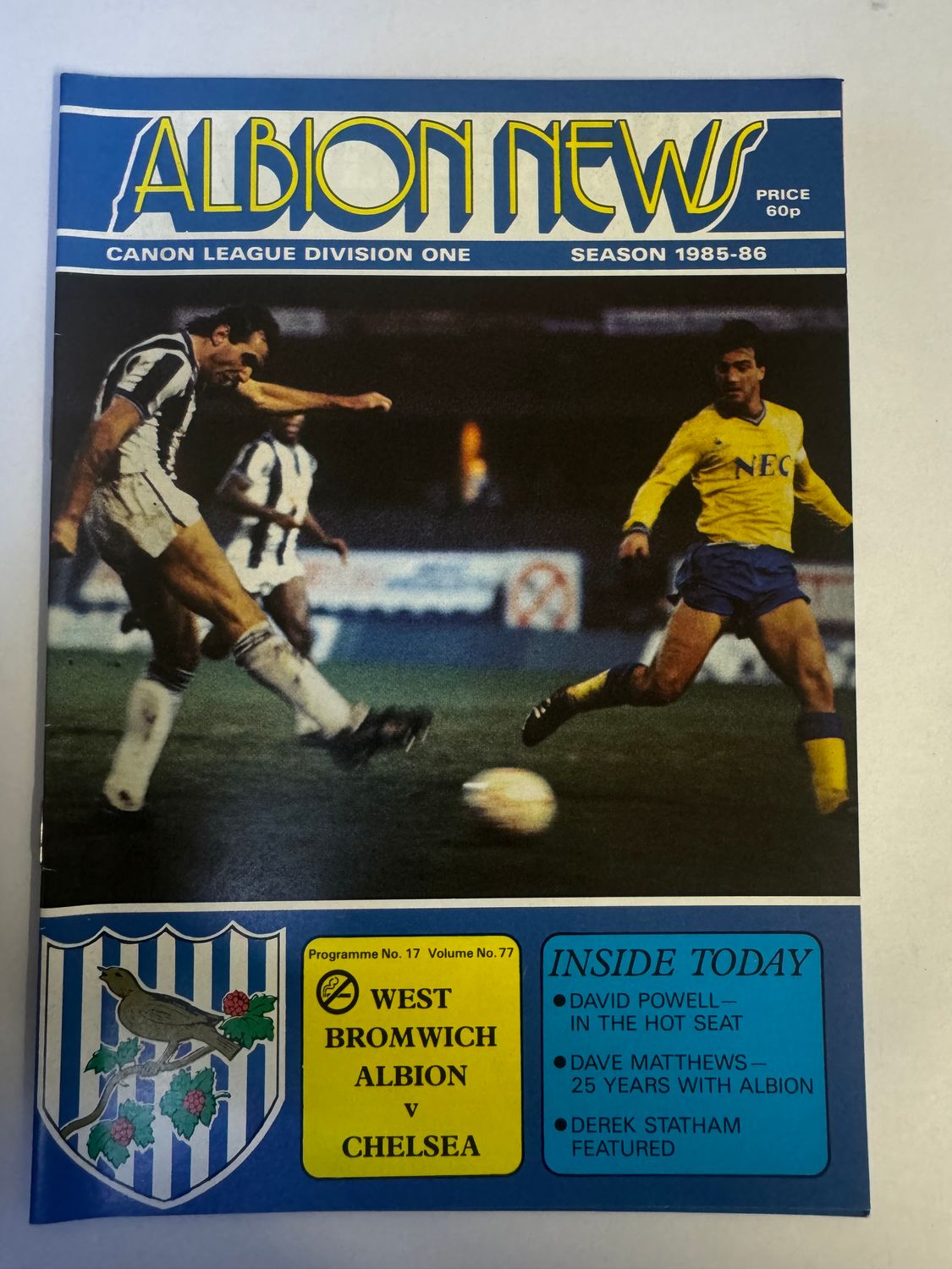 WBA v Chelsea  18/1/86