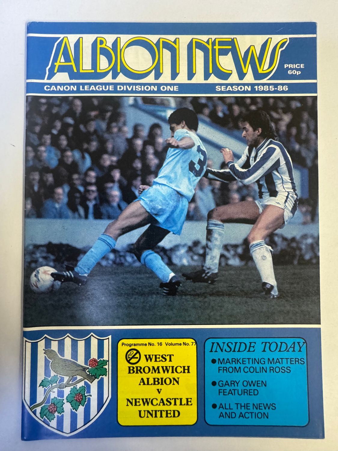 WBA v Newcastle  11/1/86