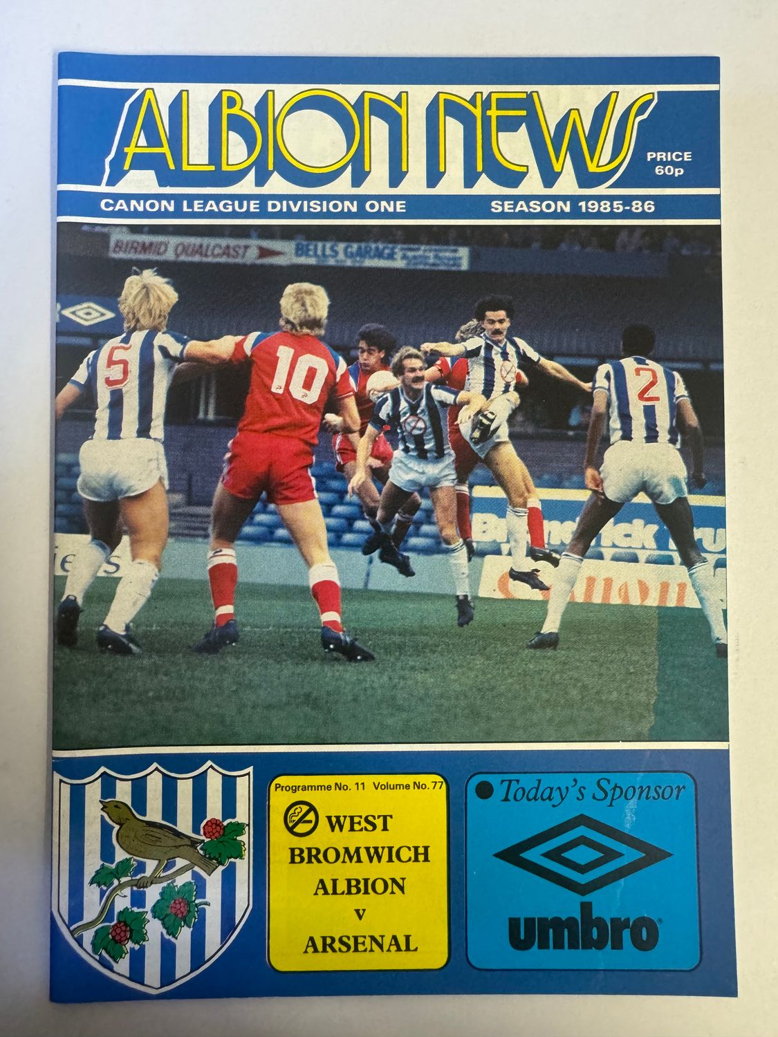 WBA v Arsenal 23/11/85