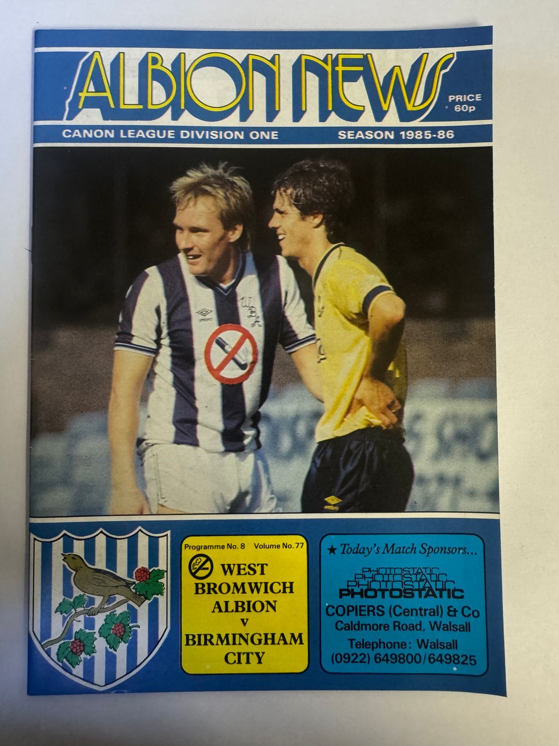 WBA v Birmingham 19/10/85