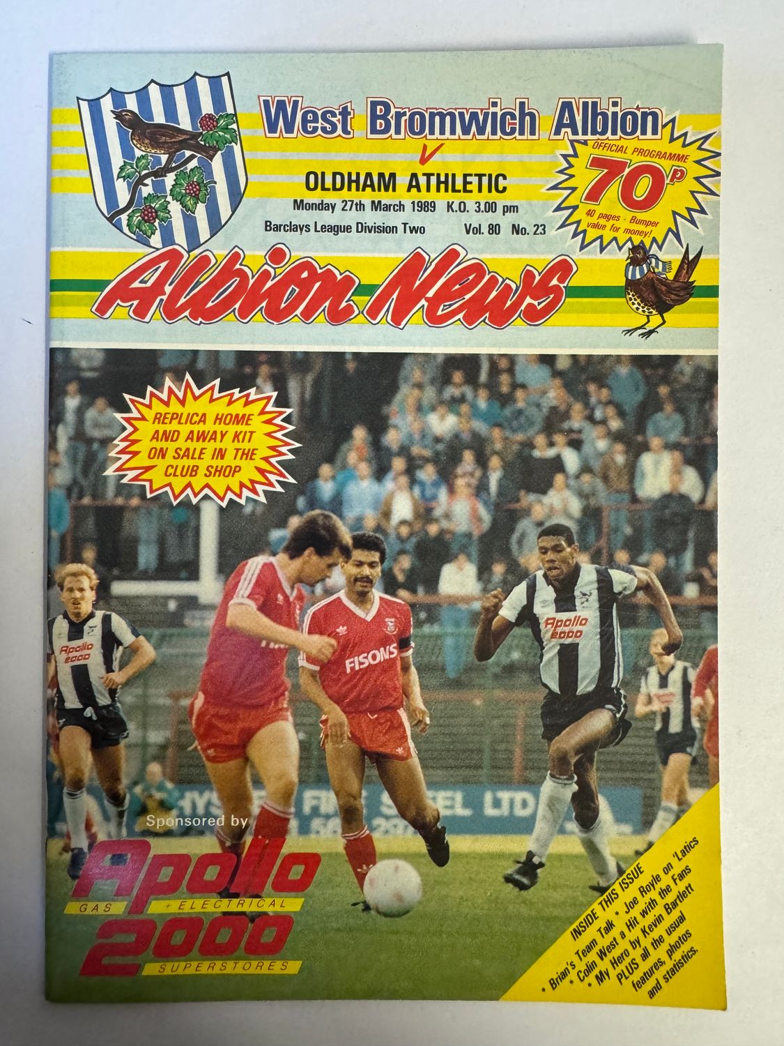 WBA v Oldham 27/3/89