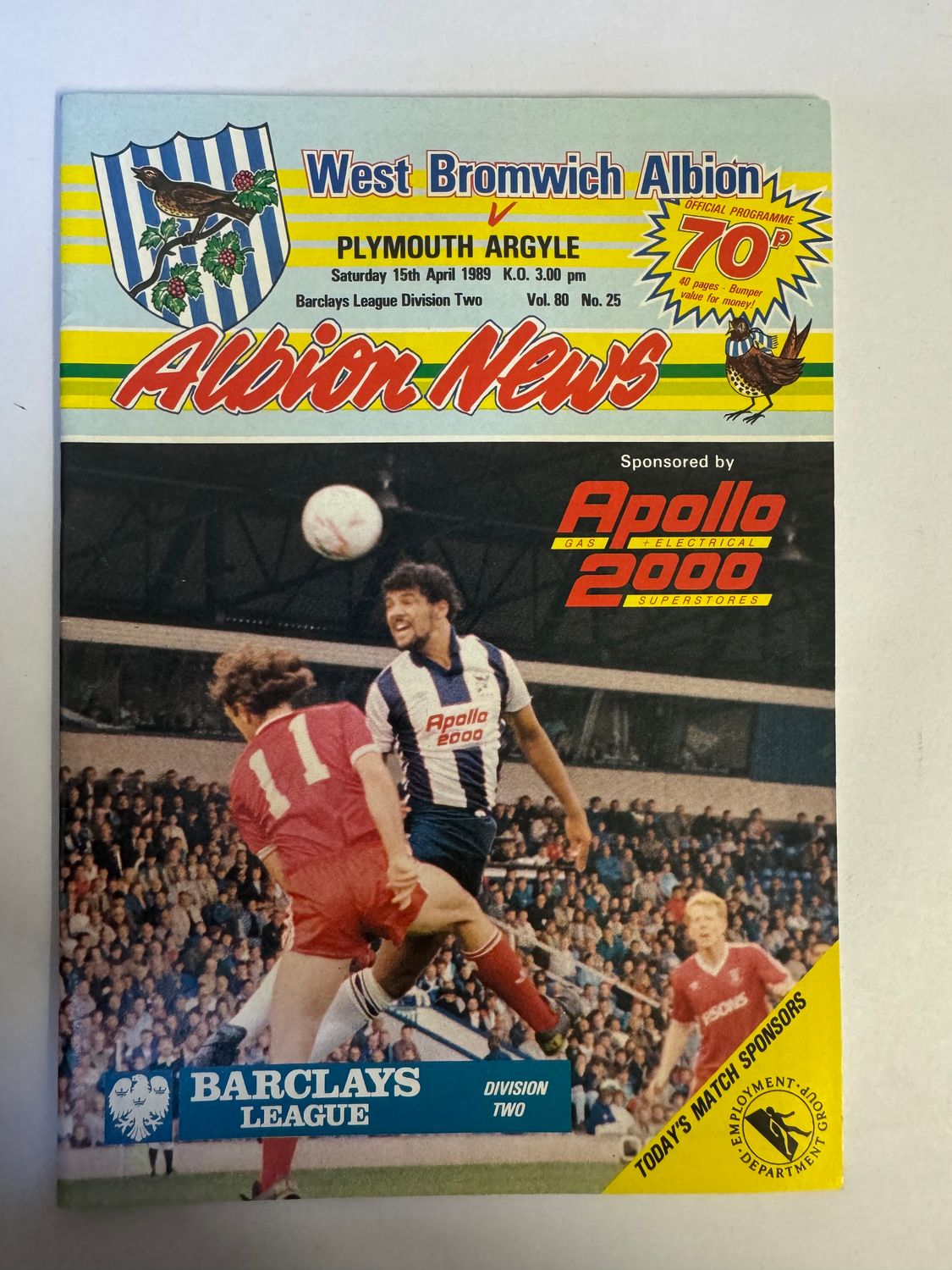 WBA v Plymouth 15/4/89