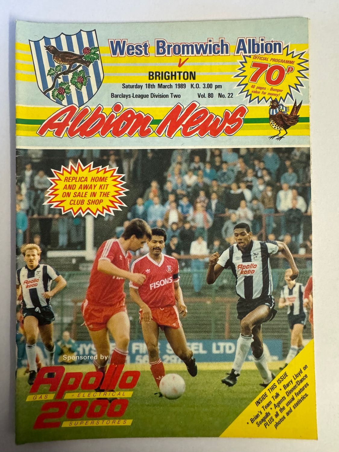 WBA v Brighton 18/3/89