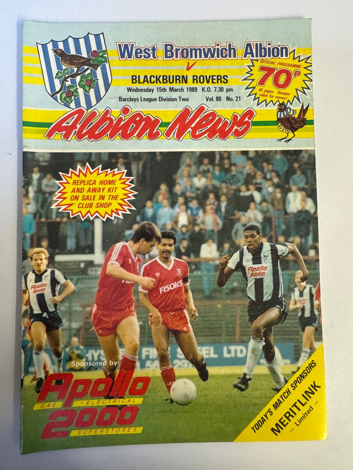 WBA v Blackburn 15/3/89