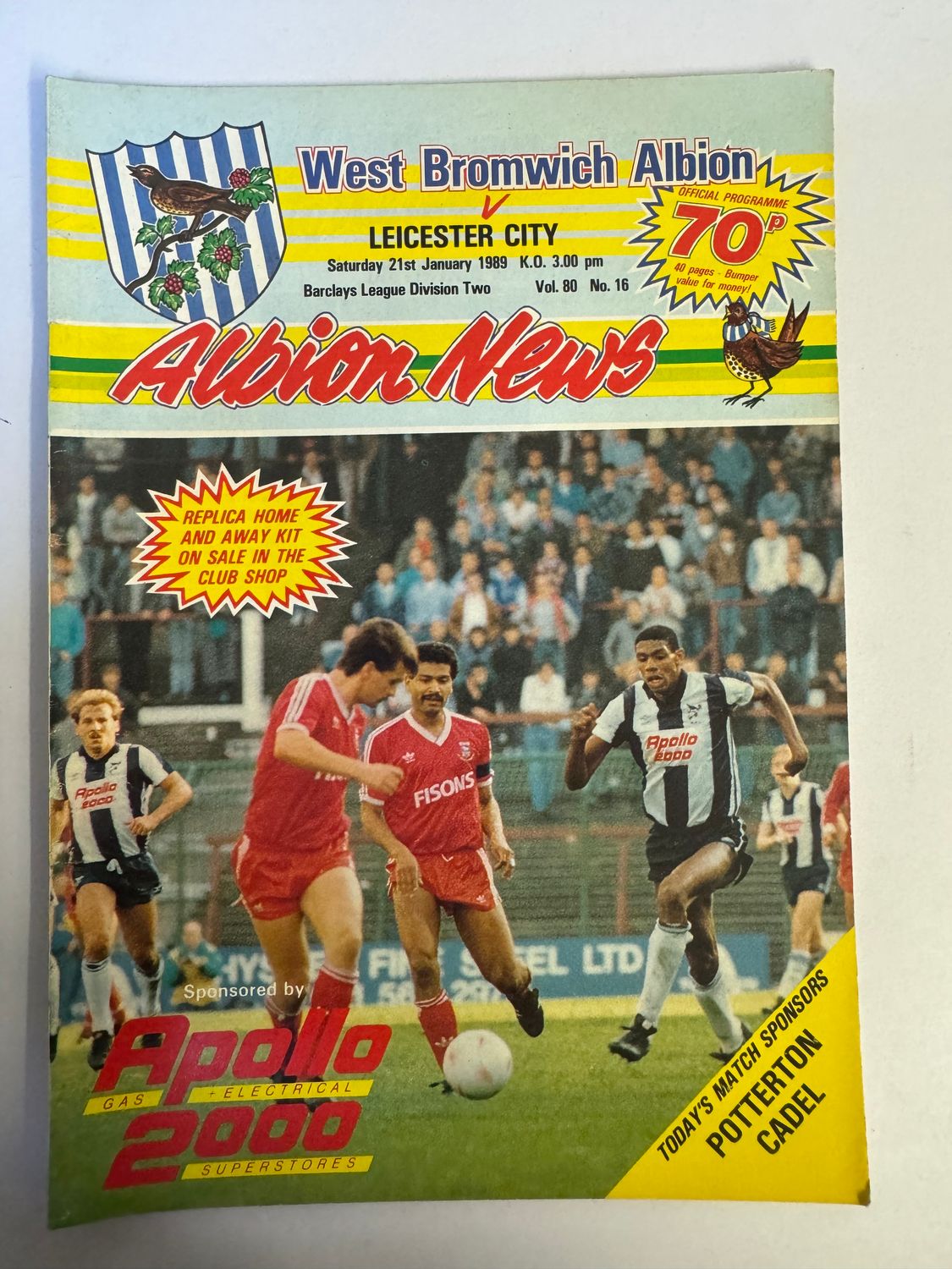 WBA v Leicester 21/1/89