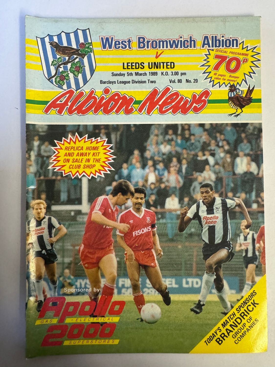 WBA v Leeds 5/3/89