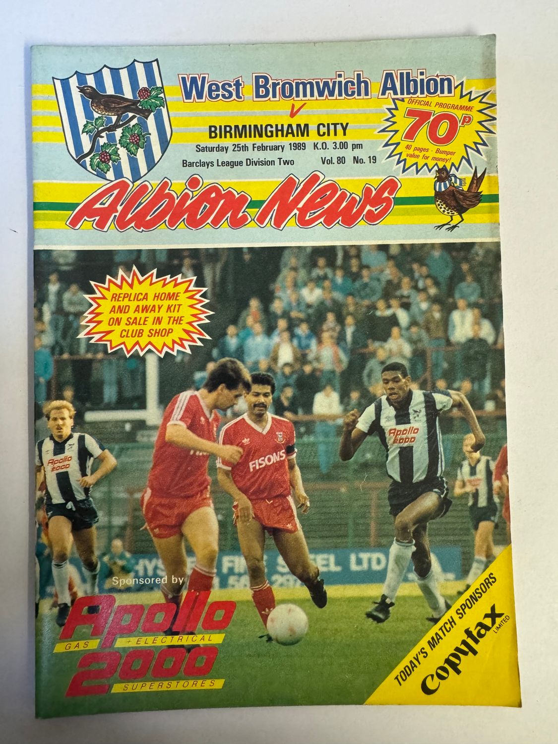 WBA v Birmingham 25/2/89