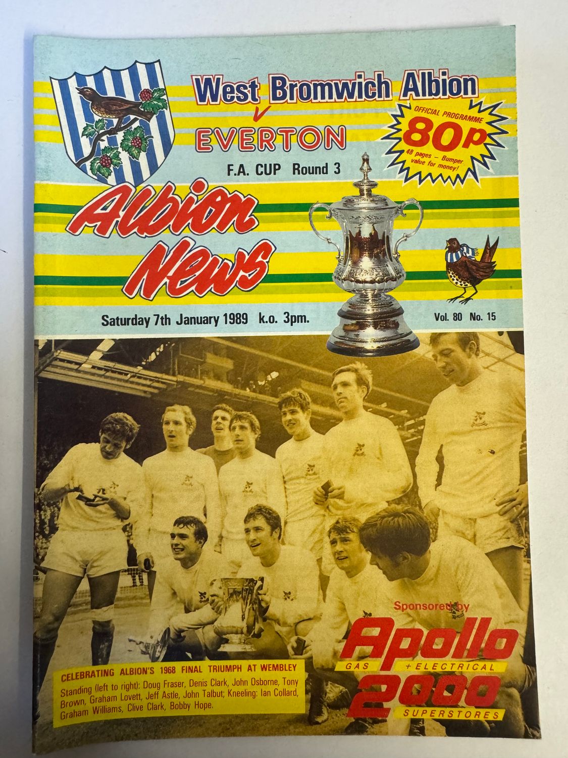 WBA v Everton 7/1/89