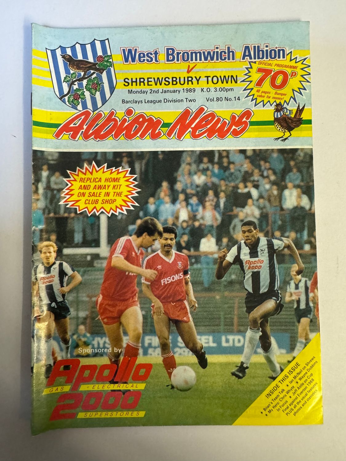 WBA v Shrewsbury 2/1/89