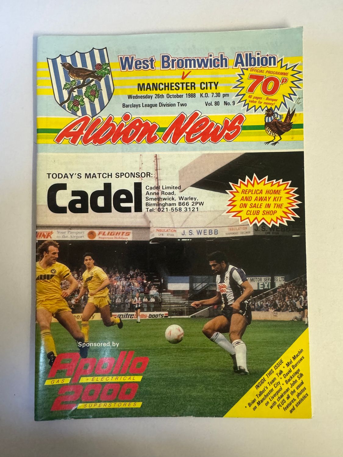 WBA v Manchester City 26/10/88