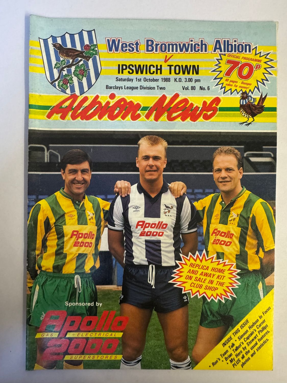 WBA v Ipswich 1/10/88