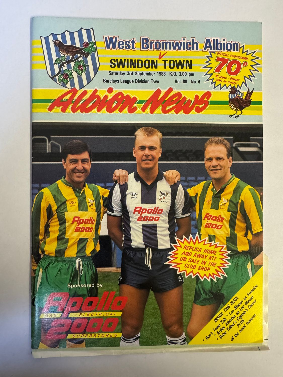 WBA v Swindon 3/9/88