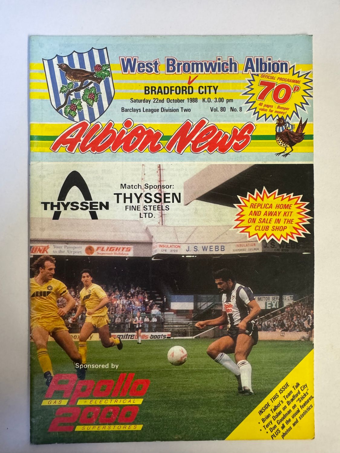 WBA v Bradford City 22/10/88