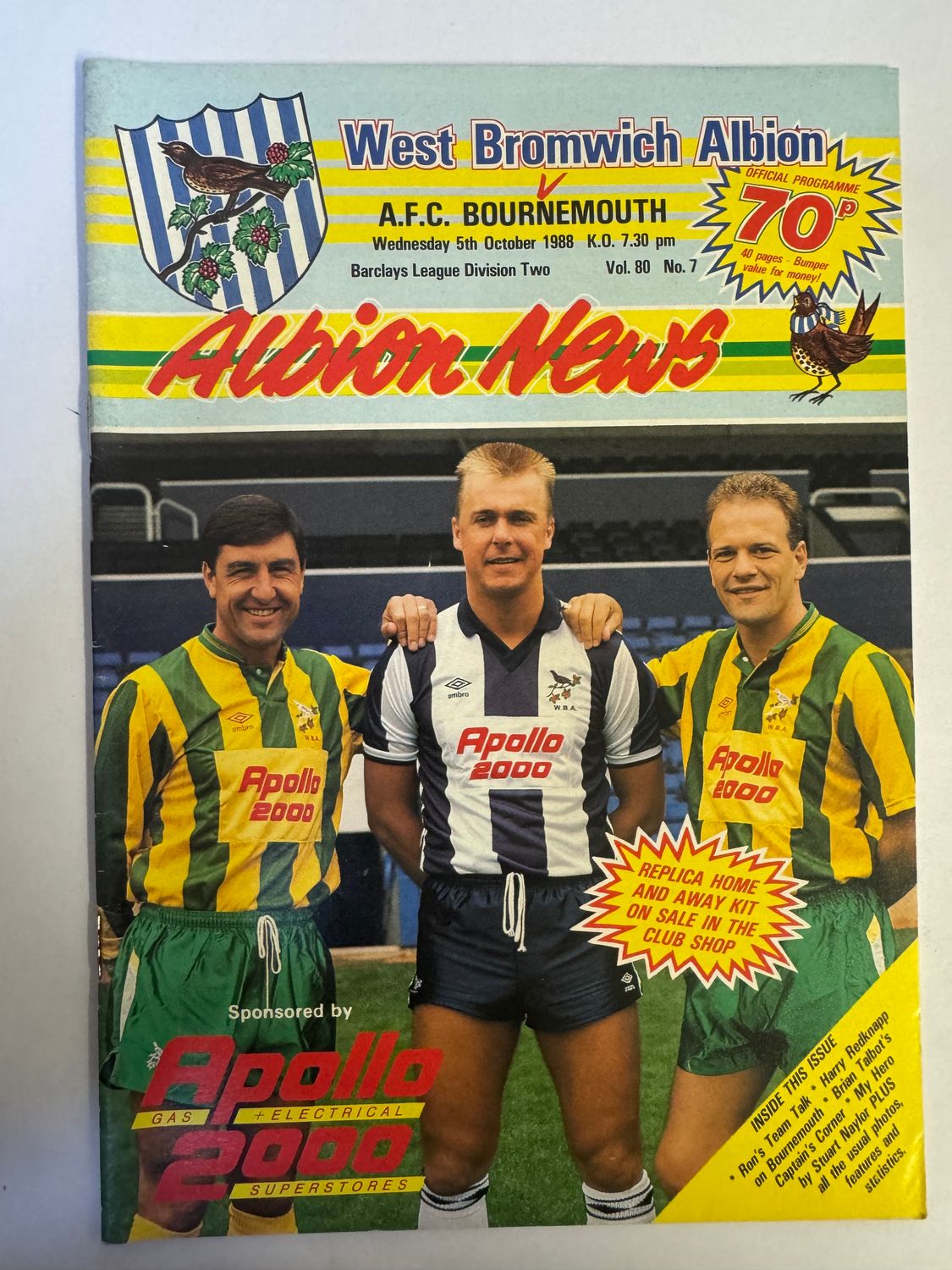 WBA v Bournemouth 5/10/88