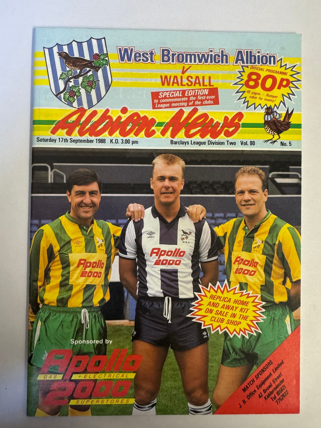 WBA v Walsall 17/9/88