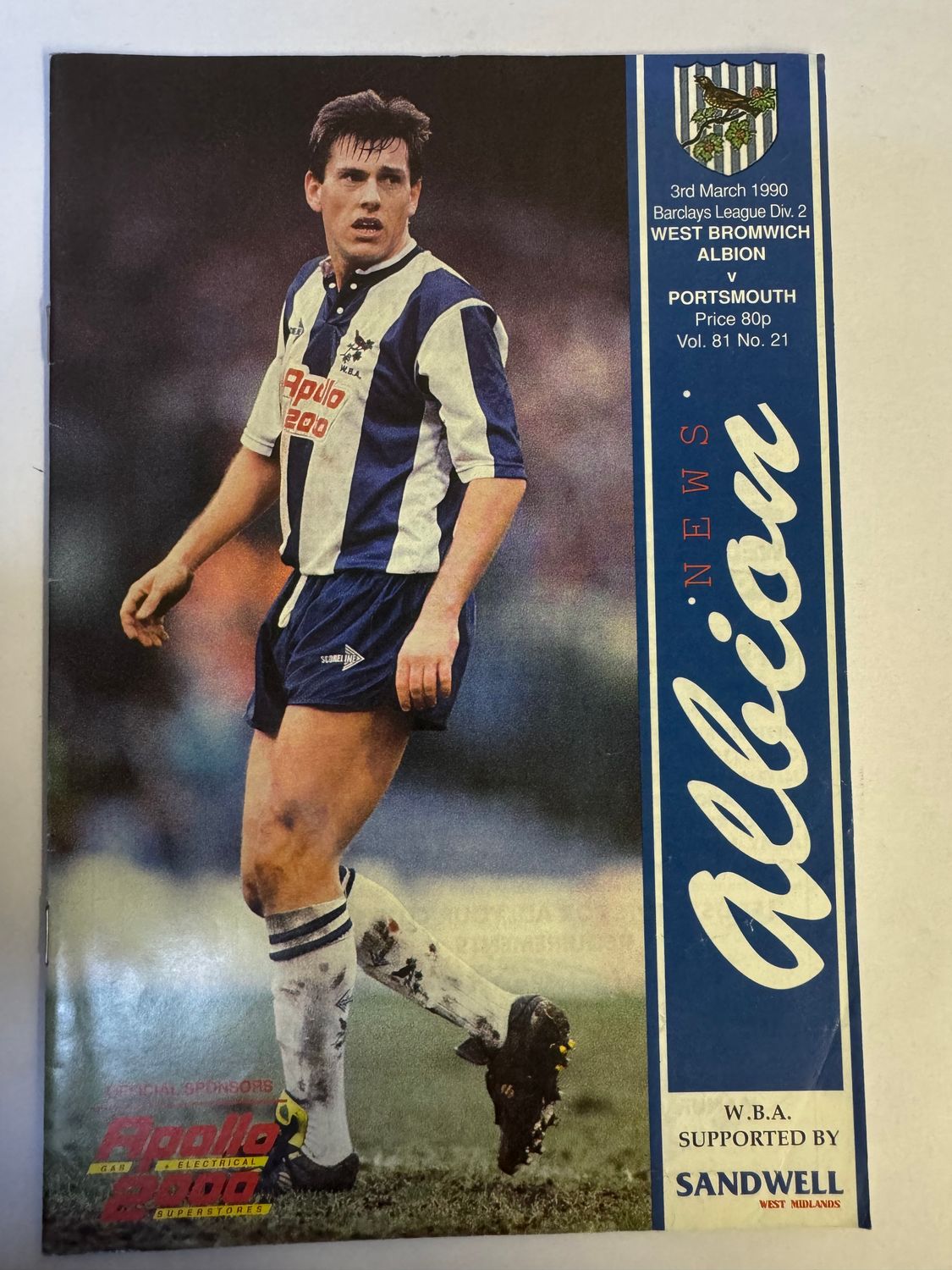 WBA v Portsmouth 3/3/90