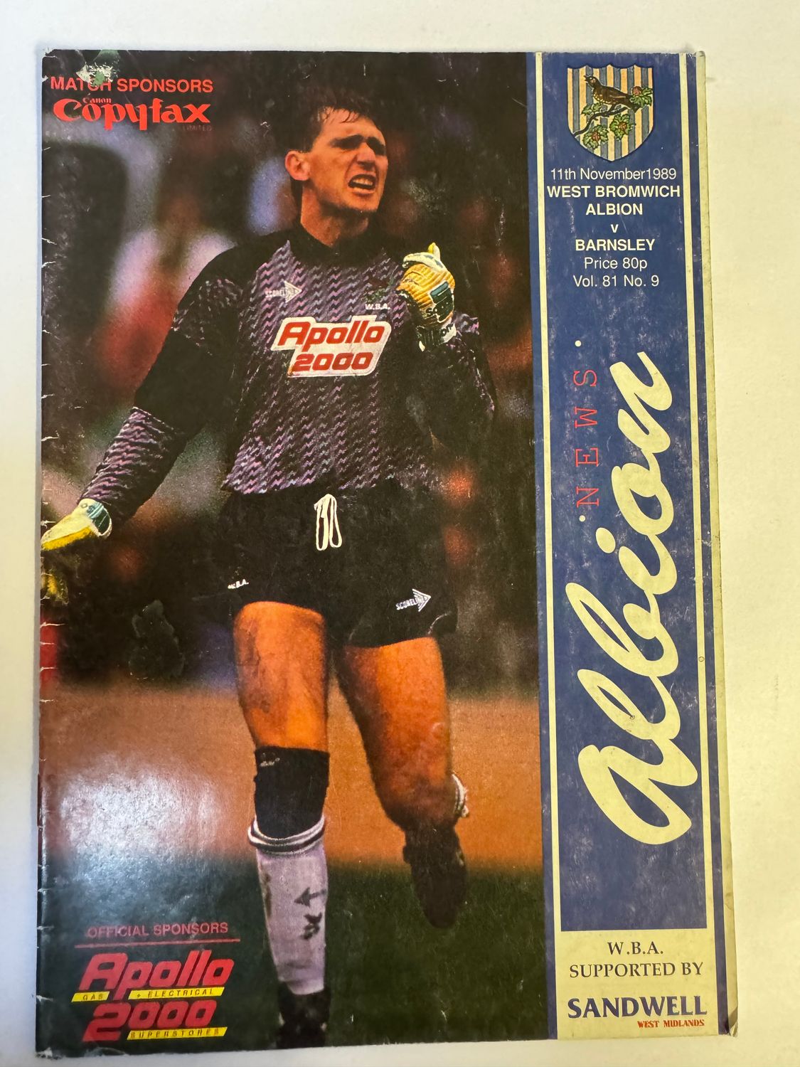 WBA v Barnsley 11/11/89