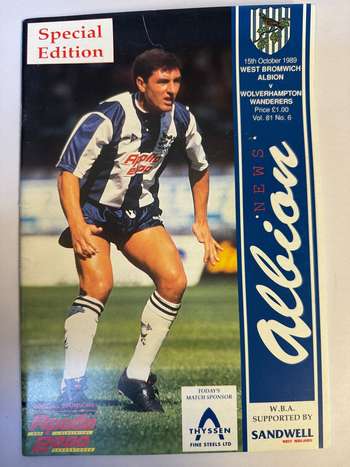 WBA v Wolves 15/10/89