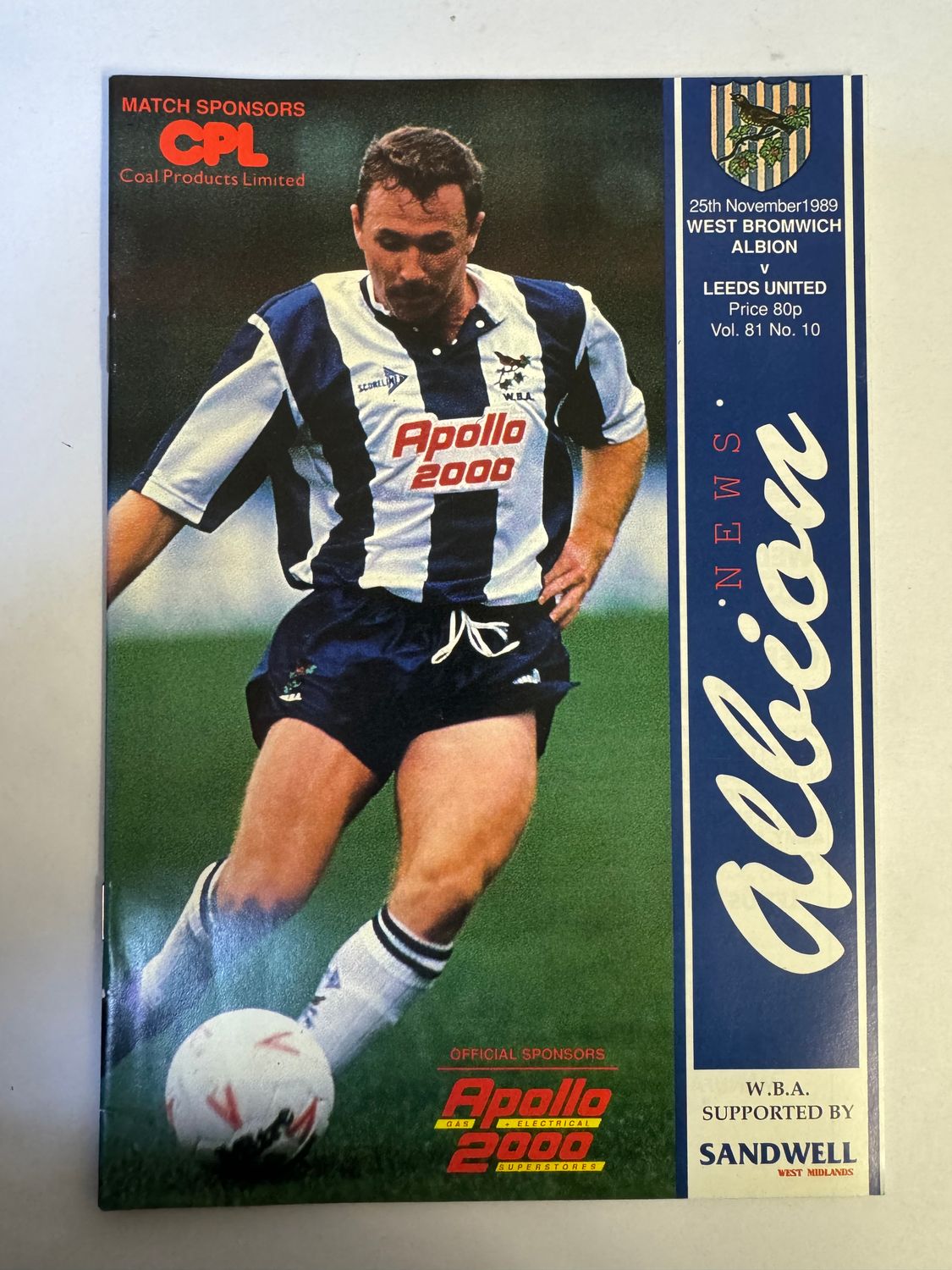 WBA v Leeds 25/11/89