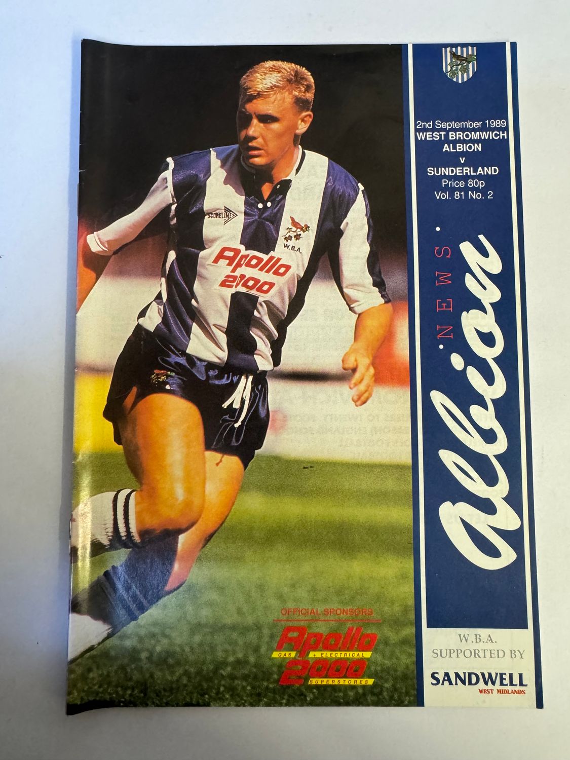 WBA v Sunderland 2/9/89