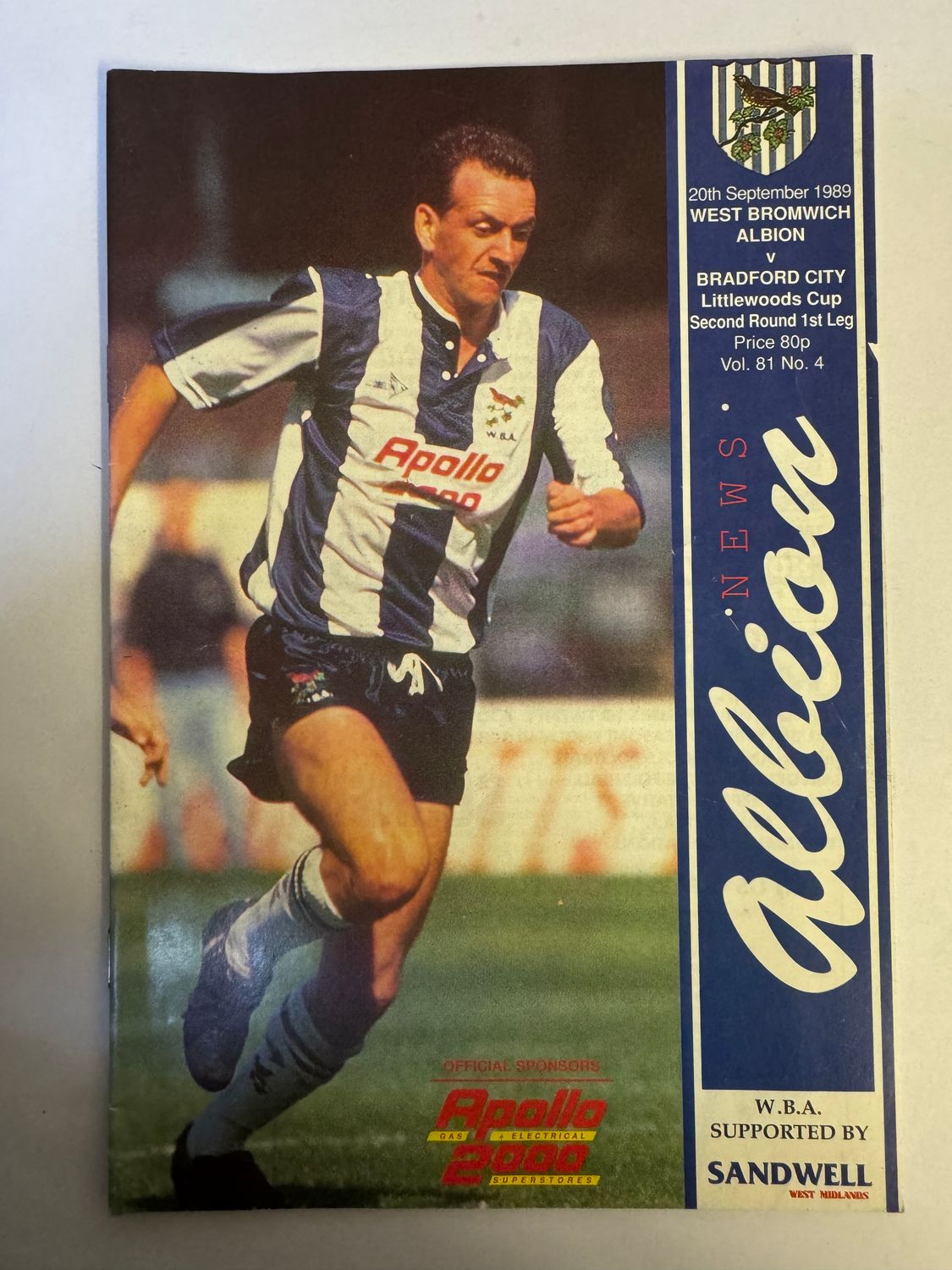 WBA v Bradford 20/9/89