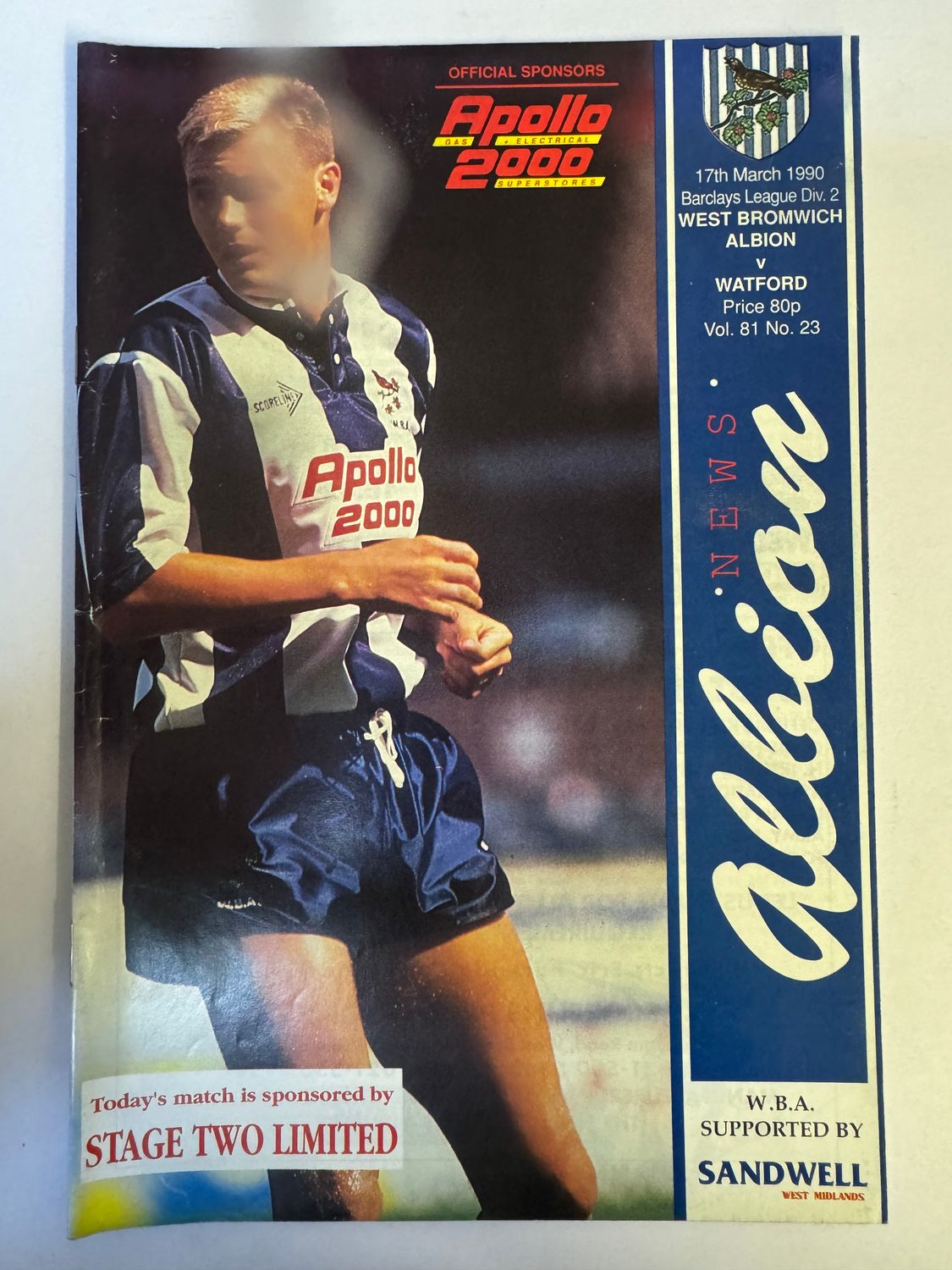WBA v Watford 17/3/90