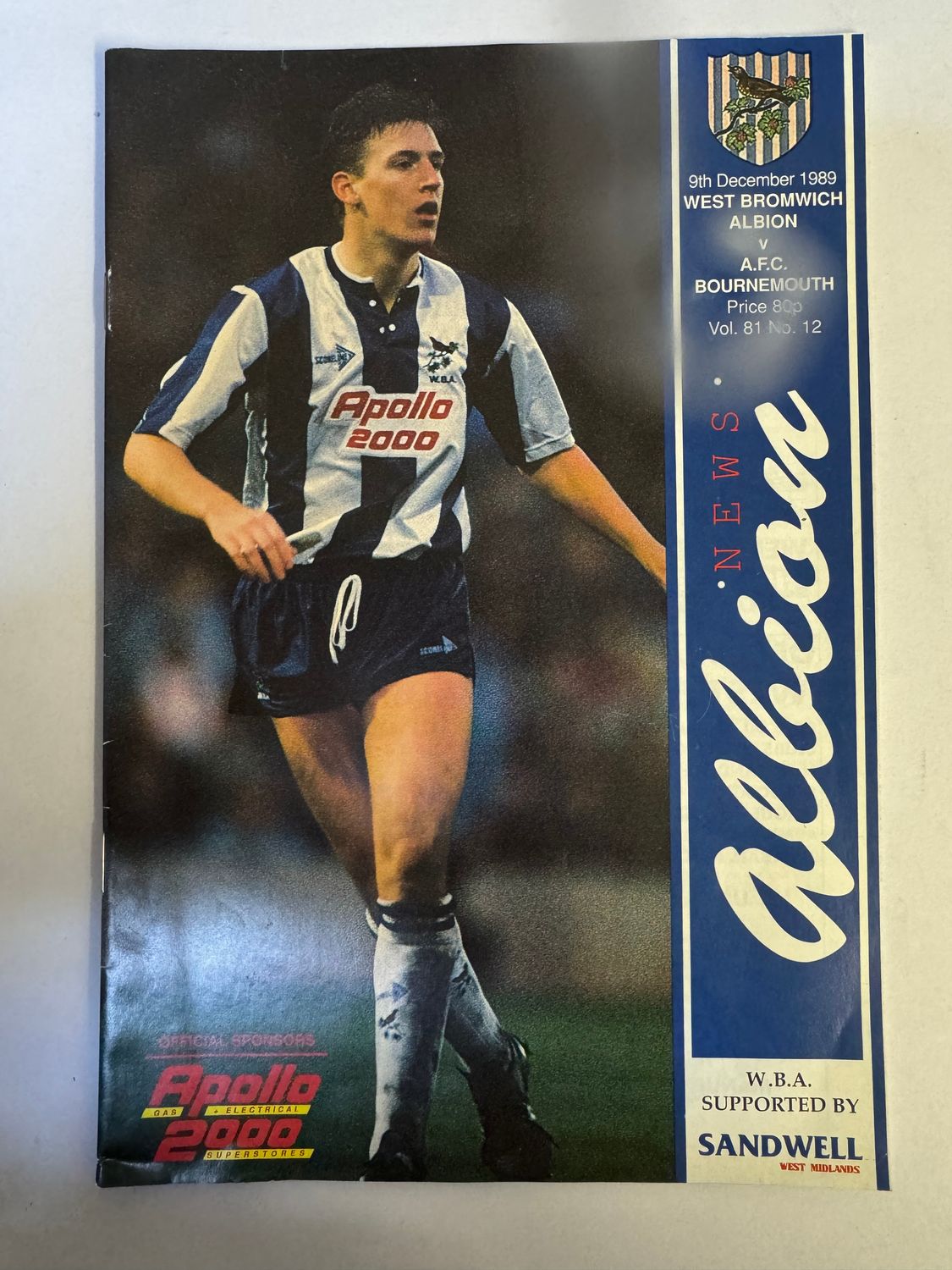WBA v Bournemouth 9/12/89