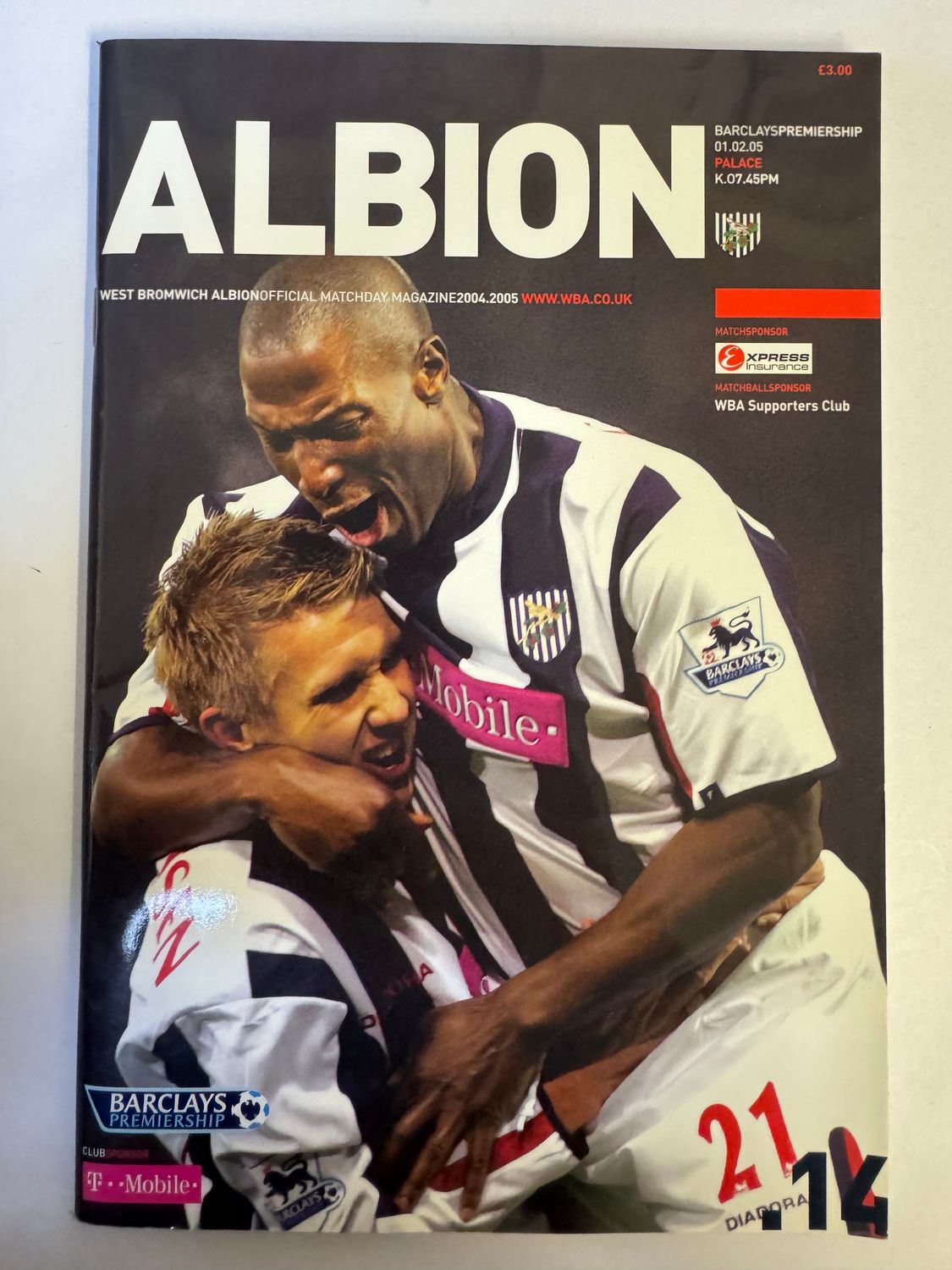 WBA v Crystal Palace 1/2/05