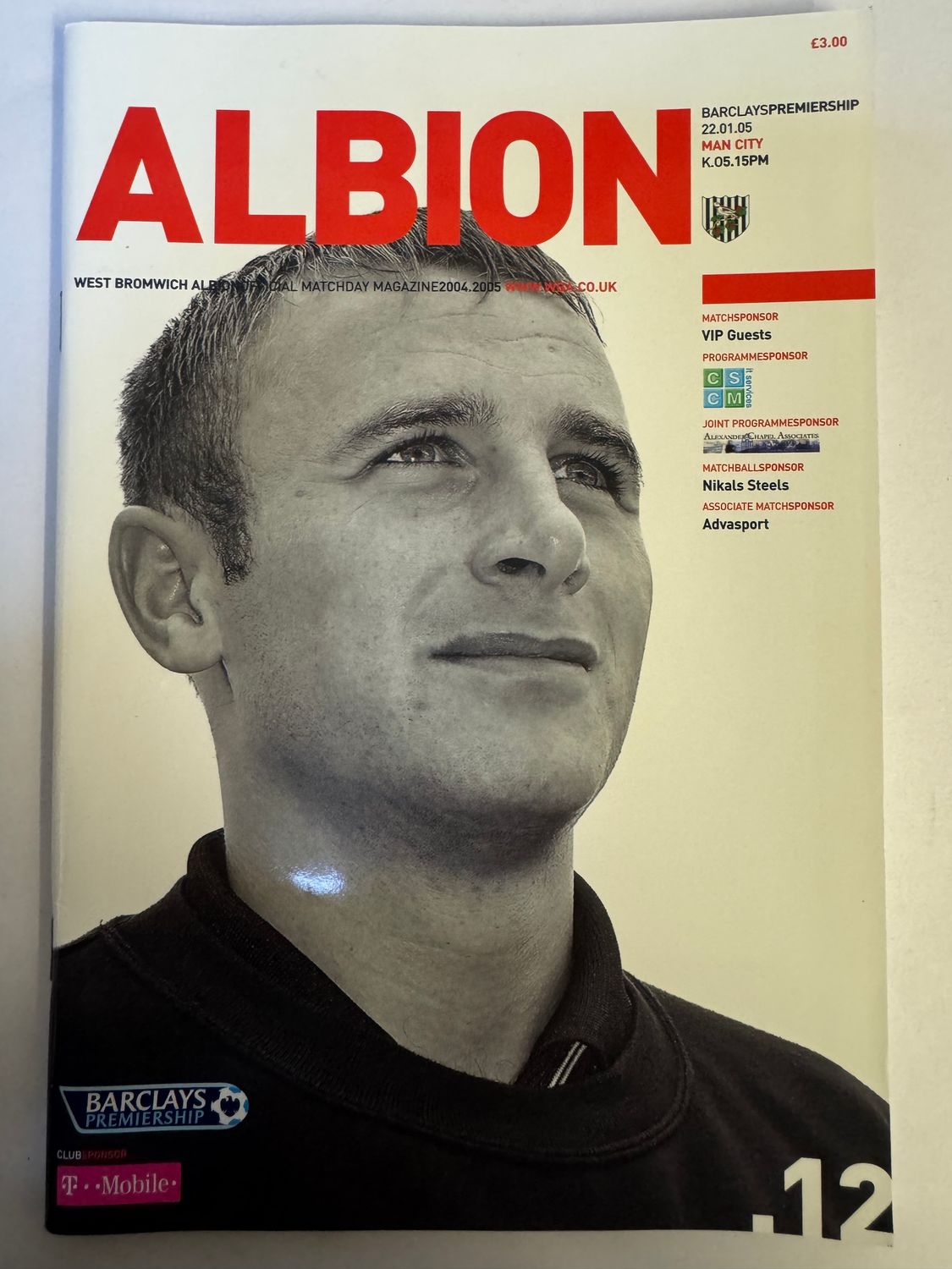 WBA v Manchester City 22/1/05