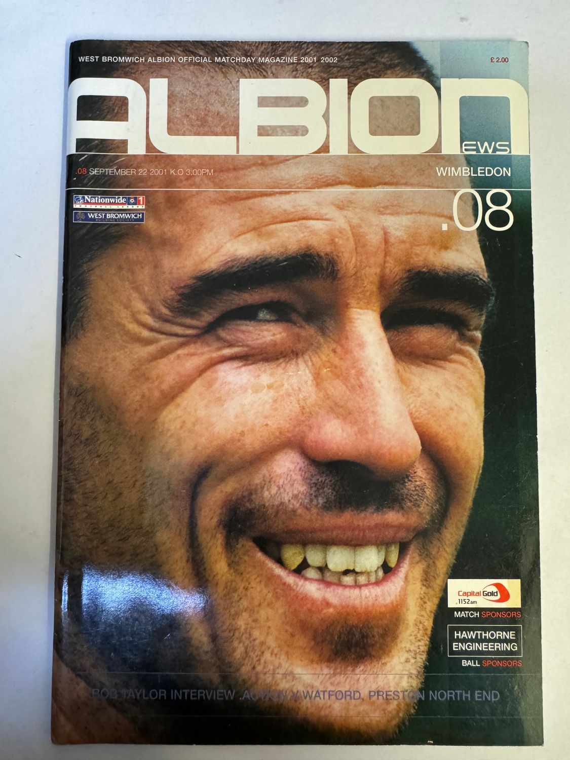 WBA v Wimbledon 22/9/01