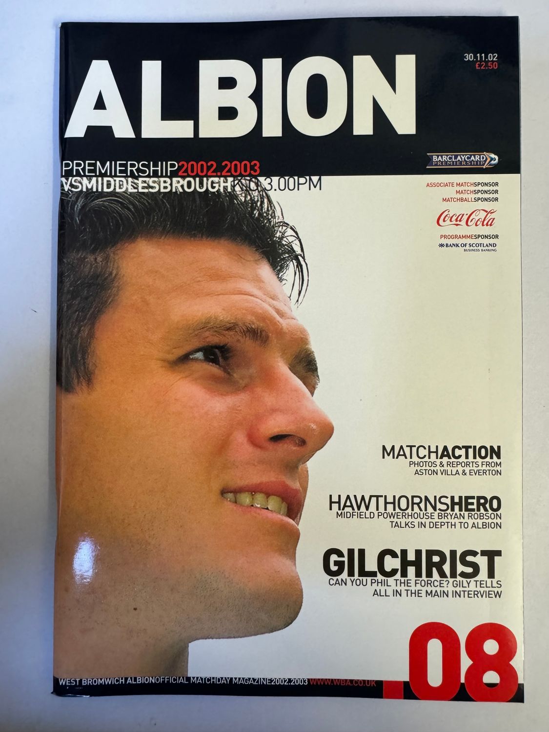 WBA v Middlesbrough 30/11/02