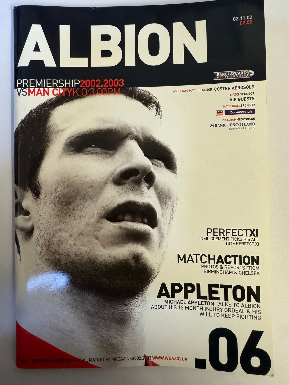WBA v Manchester City 2/11/02