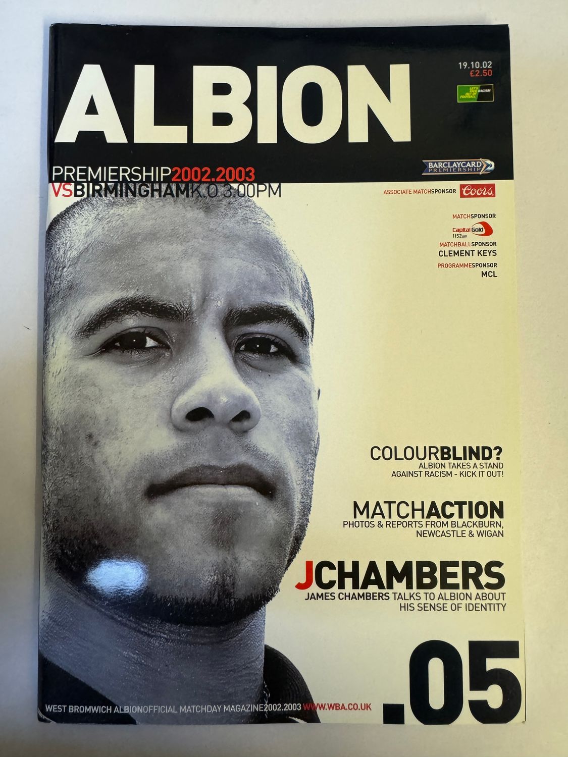 WBA v Birmingham City 19/10/02