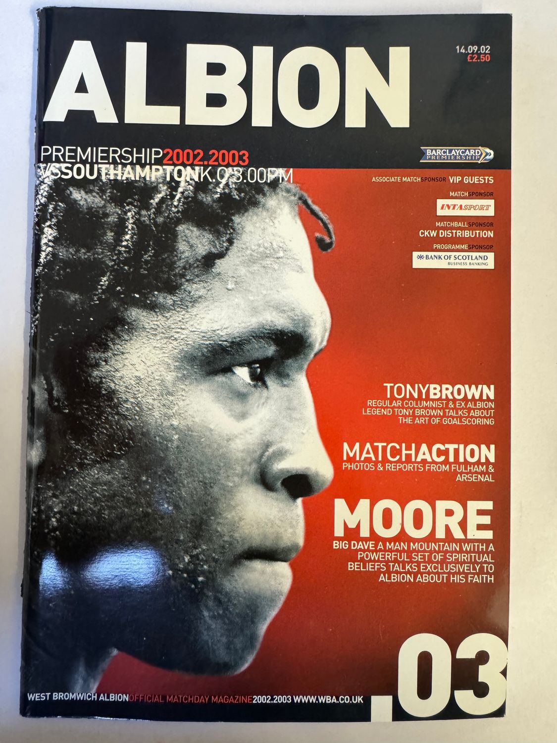 WBA v Southampton 14/9/02
