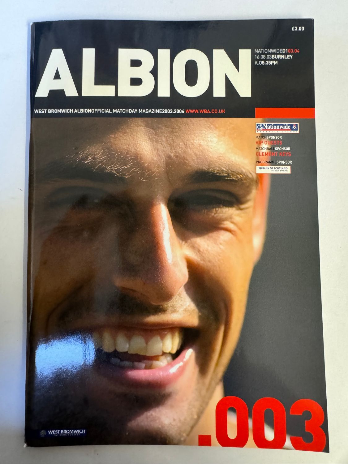 WBA v Burnley 16/8/03