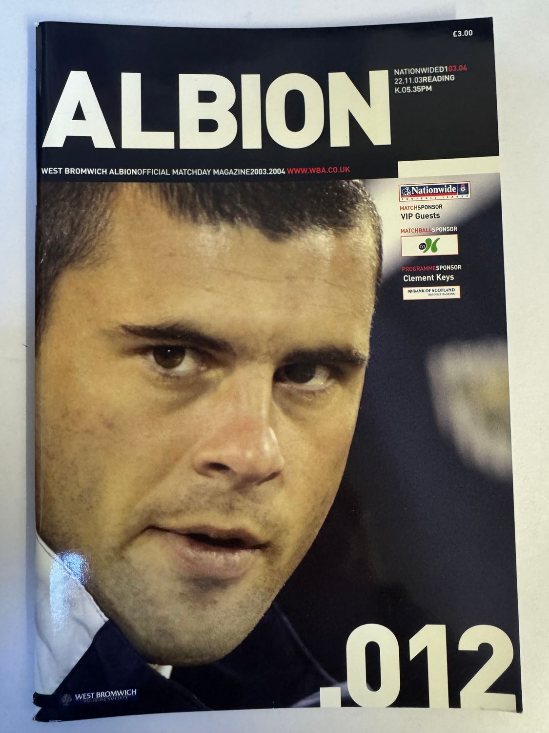 WBA v Reading 22/11/03