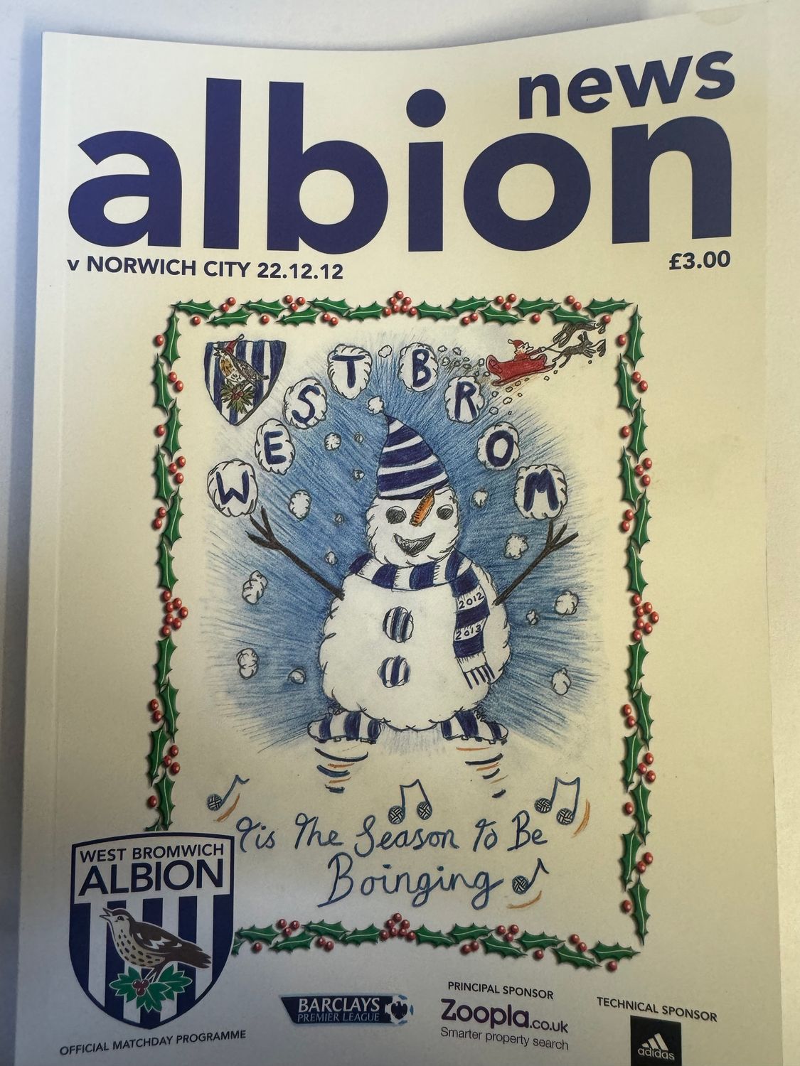 WBA v Norwich City 22/12/12