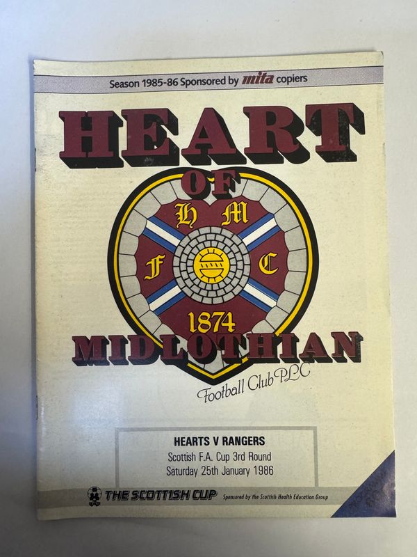 Hearts v Rangers - 25/1/86