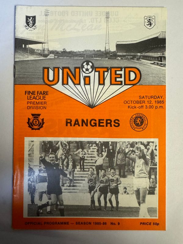 Dundee United v Rangers - 12/10/85