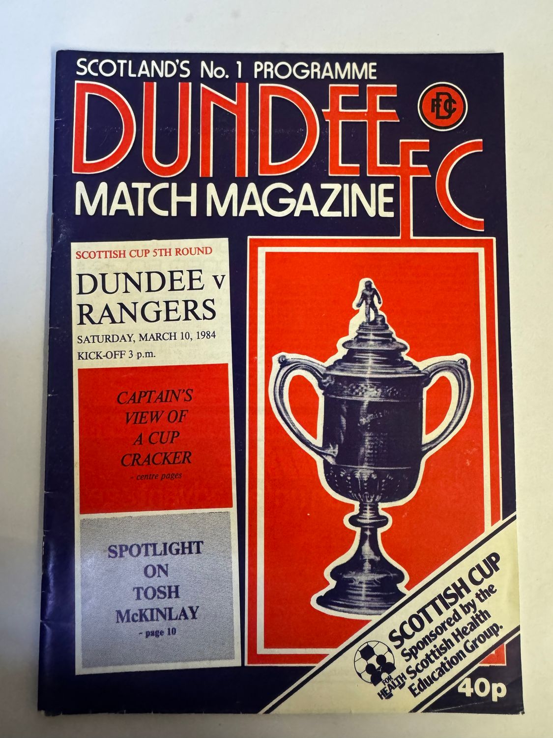 Dundee v Rangers - 10/3/84